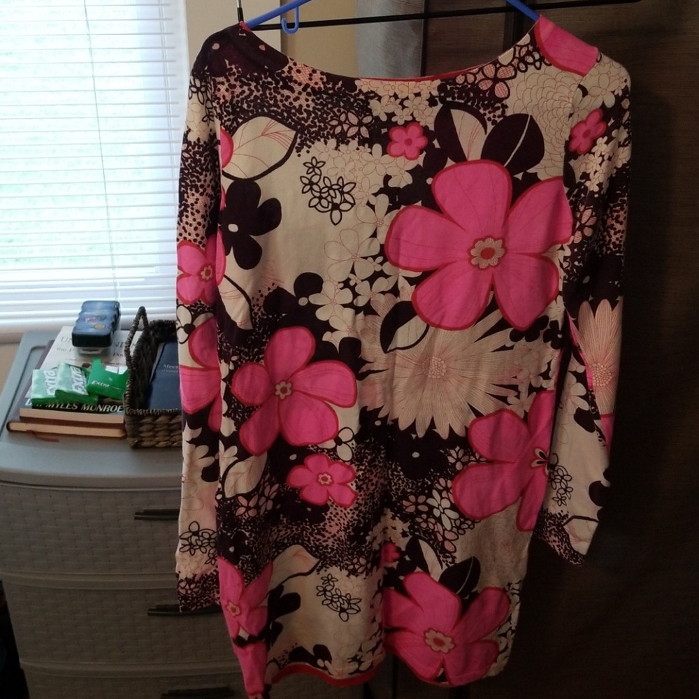 Pink and brown dress